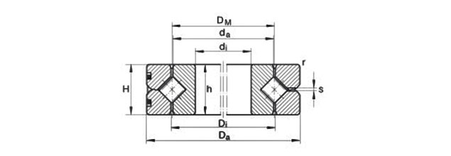 交叉滚子轴承图纸