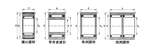 冲压外圈滚针轴承图纸